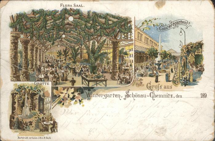 Schoenau Chemnitz lora Saal Grotte  Wintergarten