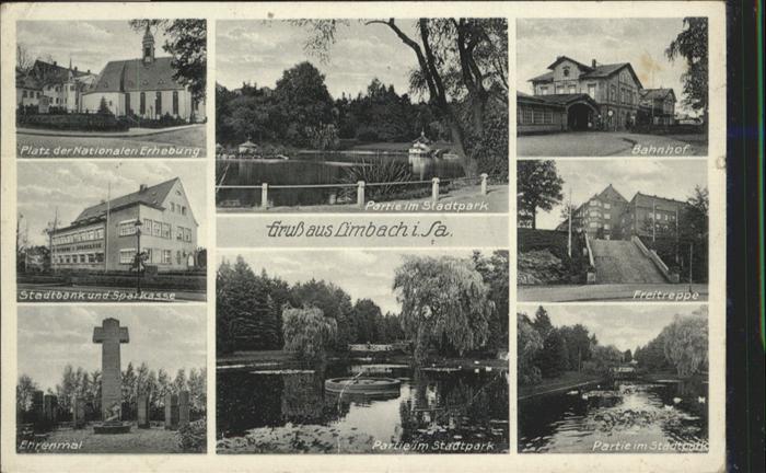 Limbach-Oberfrohna Sachsen Stadtbank Sparkasse Ehrenmal Freitreppe Bahnhof