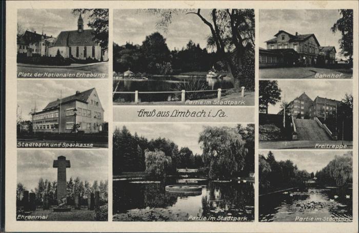 Limbach-Oberfrohna Sachsen Stadtbank Sparkasse Ehrenmal Freitreppe Bahnhof