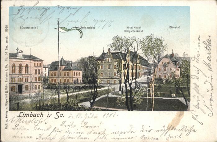 Limbach-Oberfrohna Bürgerschule I Amtsgericht Hotel Hirsch