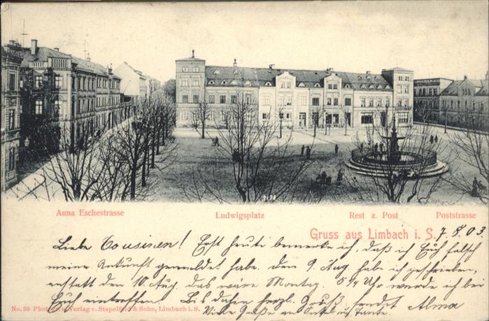 Limbach-Oberfrohna Anna Esche-Strasse Ludwigsplatz Poststr