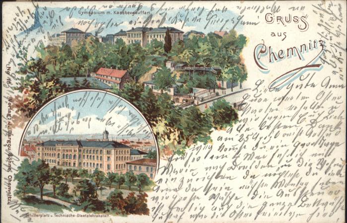 Chemnitz Gymnasium Kassbergauffart Schillerplatz