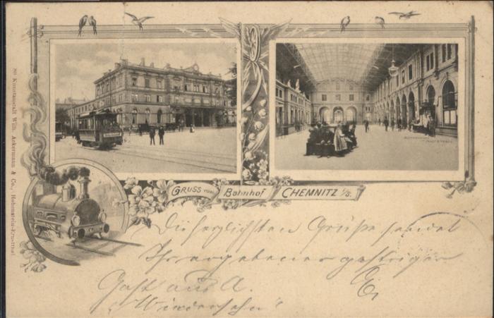 Chemnitz Bahnhof Dampflokomotive
