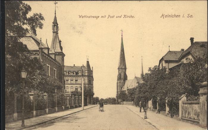 Hainichen Sachsen Wettinstrasse Post Kirche