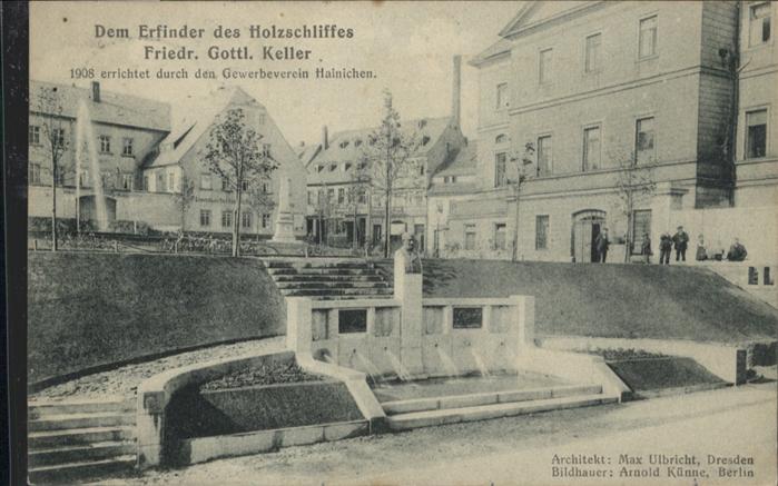 Hainichen Sachsen Denkmal Friedrich Gottlieb Keller Erfin