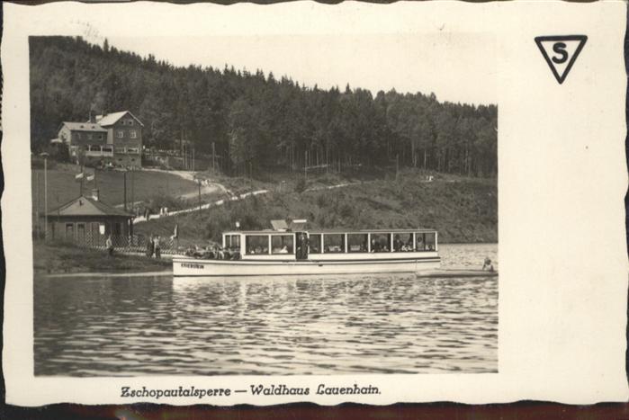 Mittweida [?] Zschopautalsperre Waldhaus Schiff