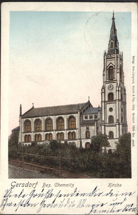 Gersdorf Chemnitz Kirche Goldfensterkarte