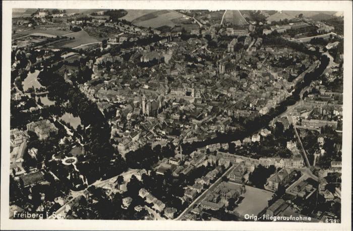 Freiberg Sachsen Fliegeraufnahme