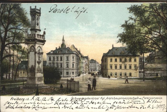 Freiberg Sachsen Schweden Denkmal Petersstrasse