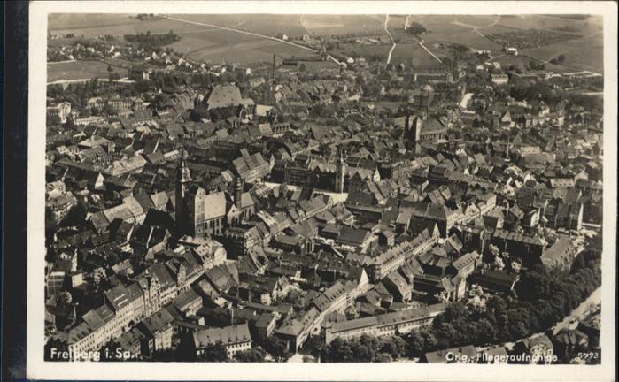Freiberg Sachsen Fliegeraufnahme