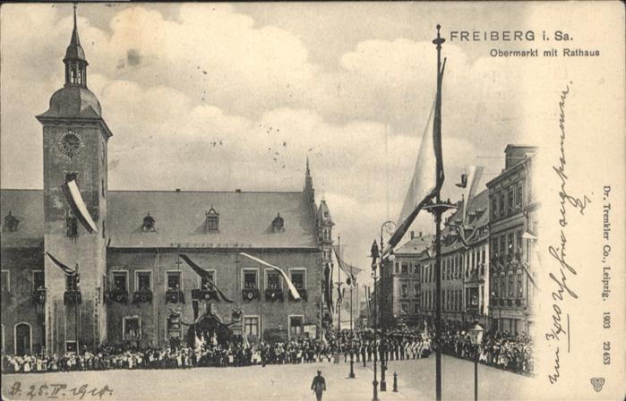 Freiberg Sachsen Obermarkt Rathaus