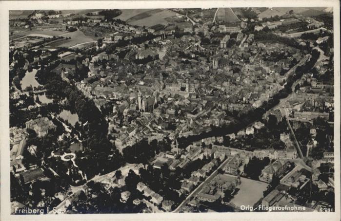 Freiberg Sachsen Fliegeraufnahme