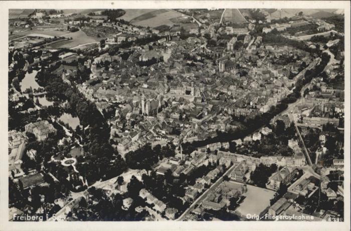 Freiberg Sachsen Fliegeraufnahme