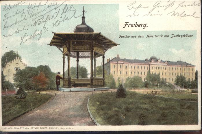 Freiberg Sachsen Albertpark Justizgebäude