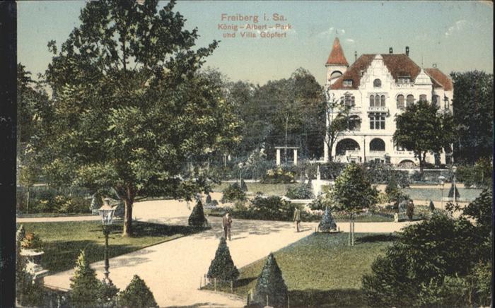 Freiberg Sachsen König Albert Park Villa Göpfert Springb