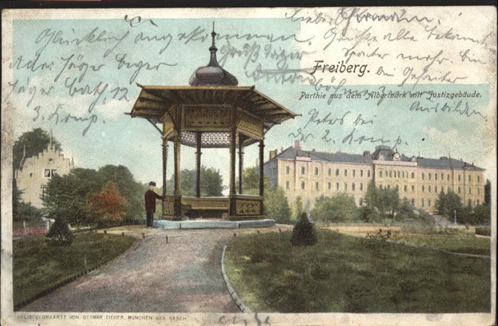 Freiberg Sachsen Albertpark Justizgebäude