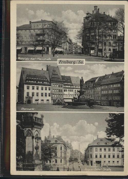 Freiberg Sachsen Postplatz Karl Marxstrasse Obermarkt Au
