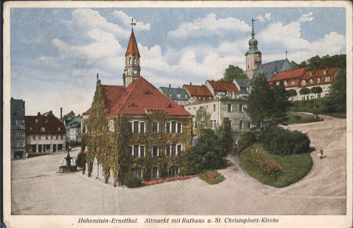 Hohenstein-Ernstthal Altmarkt Rathaus St Christophori Kirche