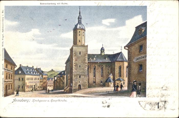 Annaberg-Buchholz Erzgebirge Annaberg-Buchholz Kirchgasse Haupt Kirc
