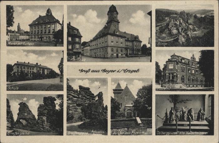 Geyer Rathaus Markt Schule Greifensteine Kirc