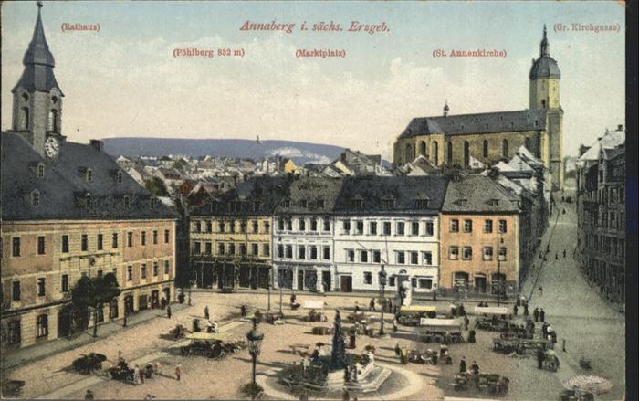 Annaberg-Buchholz Erzgebirge Annaberg-Buchholz Rathaus Pöhlberg Mark