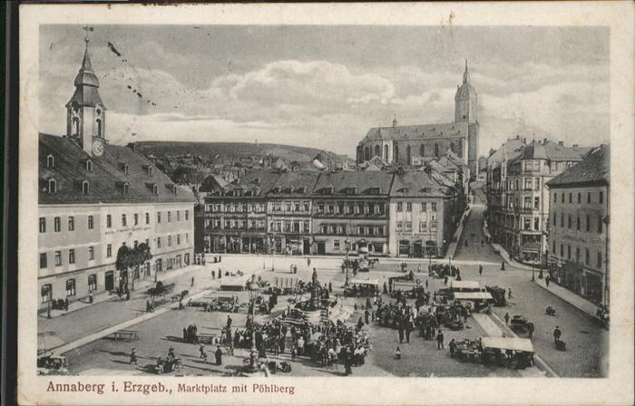 Annaberg-Buchholz Erzgebirge Annaberg-Buchholz Marktplatz Pöhlberg B