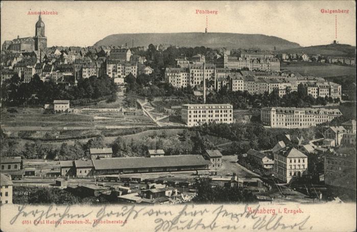 Annaberg-Buchholz Erzgebirge Annaberg-Buchholz Annen Kirche Pöhlberg