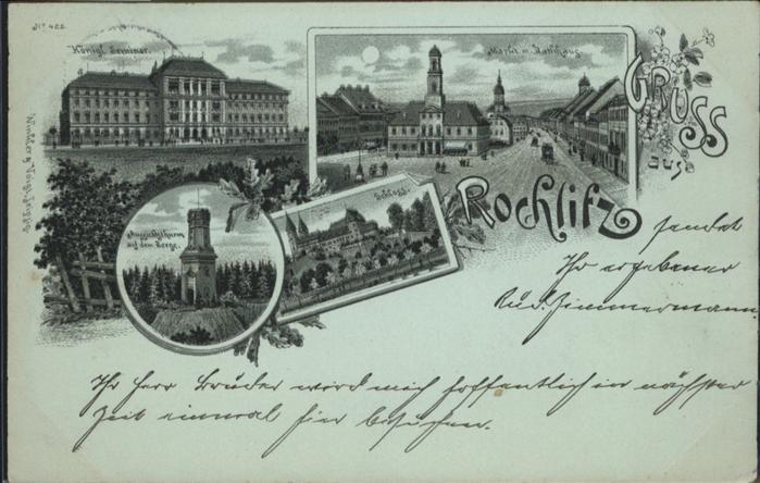 Rochlitz Sachsen Rochlitz Markt Rathaus Schloss Aussicht