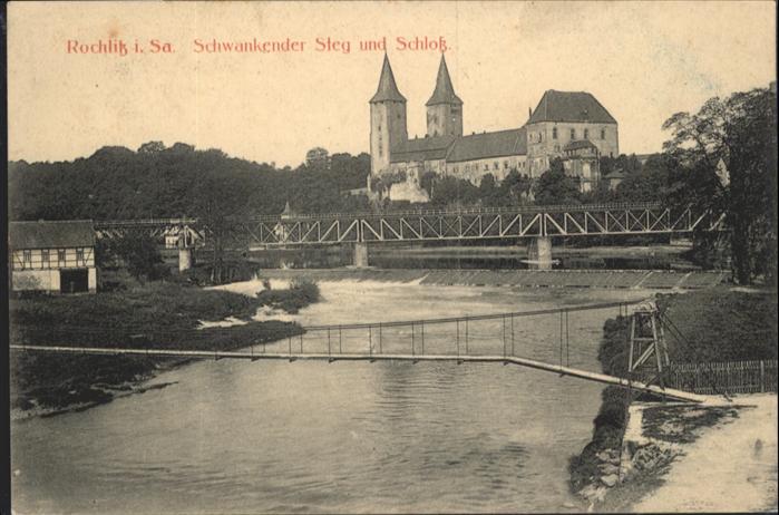 Rochlitz Sachsen Rochlitz Schwankender Steg Schloss