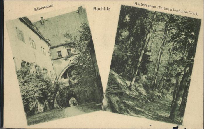 Rochlitz Sachsen Rochlitz Schlosshof Herbstsonne