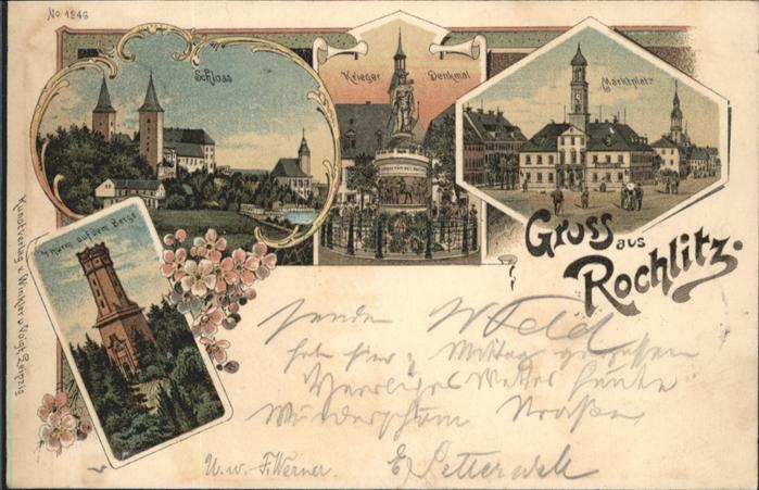 Rochlitz Sachsen Rochlitz Schloss Krieger Denkmal Marktp