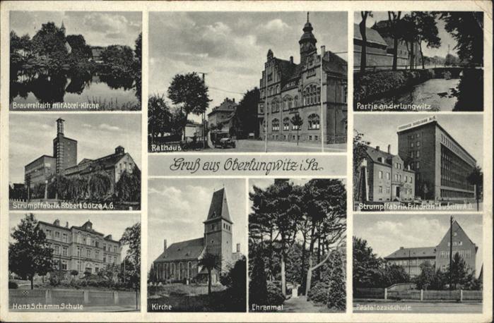 Oberlungwitz Brauereiteich Abtei Kirche Rathaus Hans