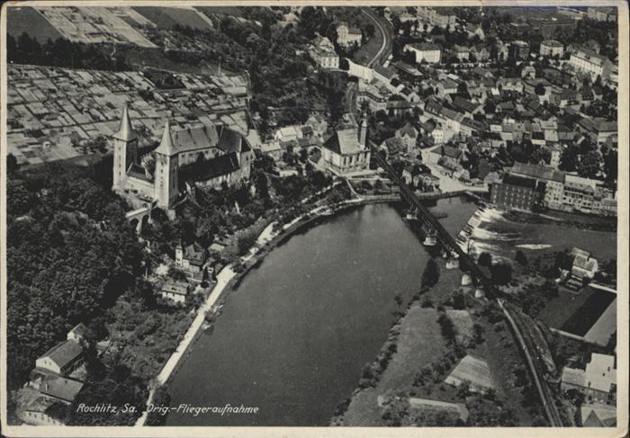 Rochlitz Sachsen Rochlitz Fliegeraufnahme Brücke