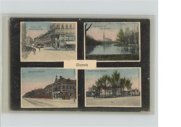 Chemnitz Post Reitbahnstrasse Schloss Kirche Tei