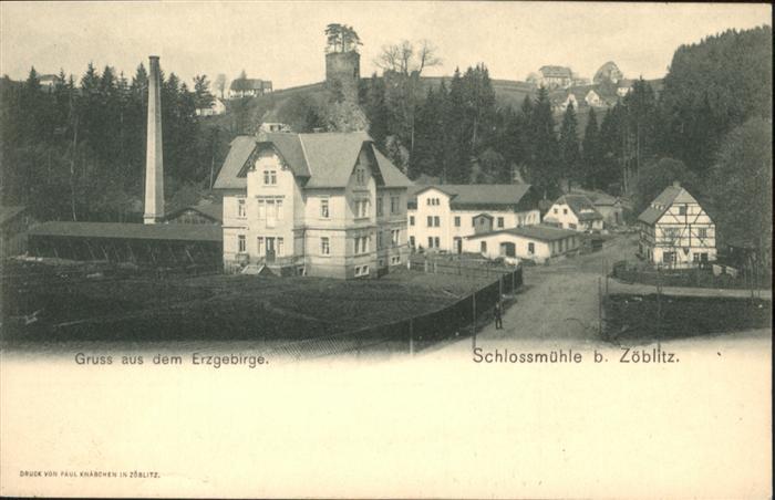 Zoeblitz Sachsen Zöblitz Schloss Mühle *