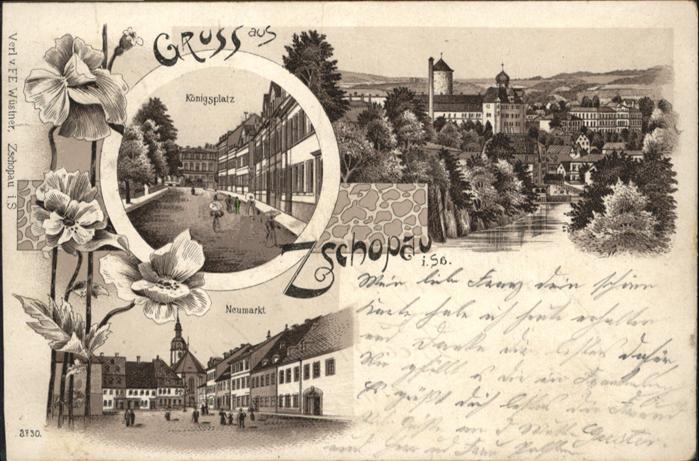 Zschopau Königsplatz Neumarkt Blumen