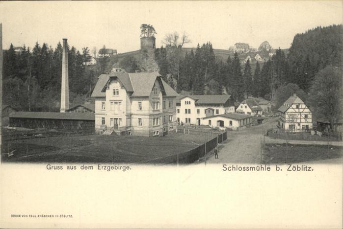 Zoeblitz Sachsen Zöblitz Schloss Mühle *