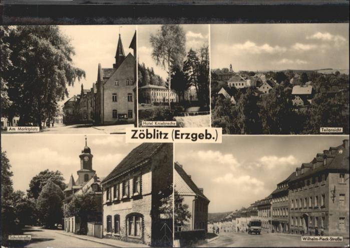 Zoeblitz Sachsen Zöblitz Marktplatz Schulstrasse Wilhelm