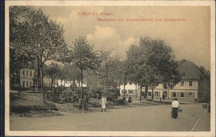 Zoeblitz Sachsen Zöblitz Marktplatz Sieges Denkmal Amtsg