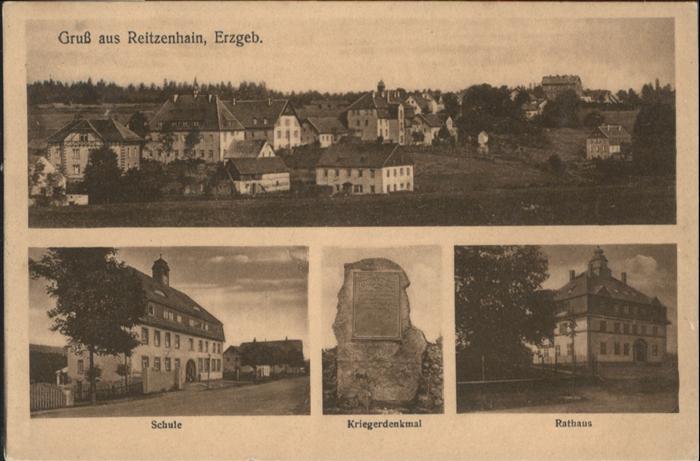 Reitzenhain Erzgebirge Schule Krieger Denkmal Rathaus