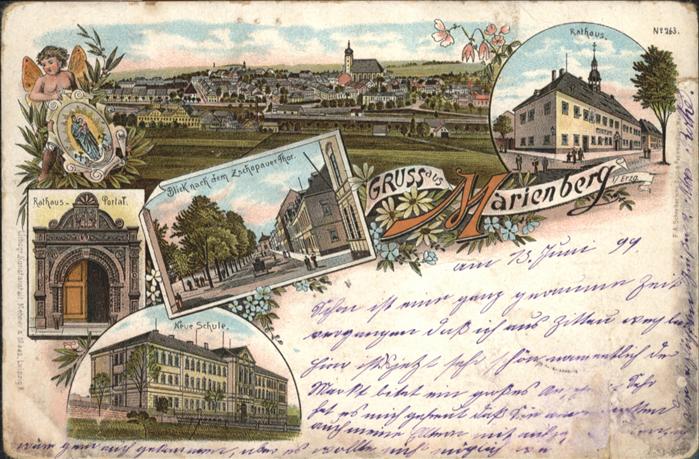 Marienberg Erzgebirge Marienberg Rathaus Zschopauertor Schule