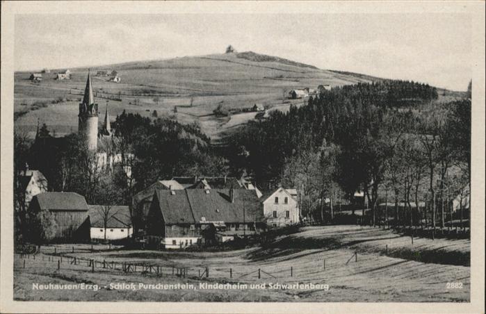 Neuhausen Erzgebirge Schloss Purschenstein Kinderheim Schwar