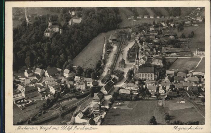 Neuhausen Erzgebirge Schloss Purschenstein Fliegeraufnahme