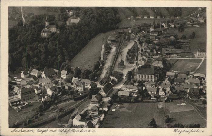 Neuhausen Erzgebirge Schloss Purschenstein Fliegeraufnahme