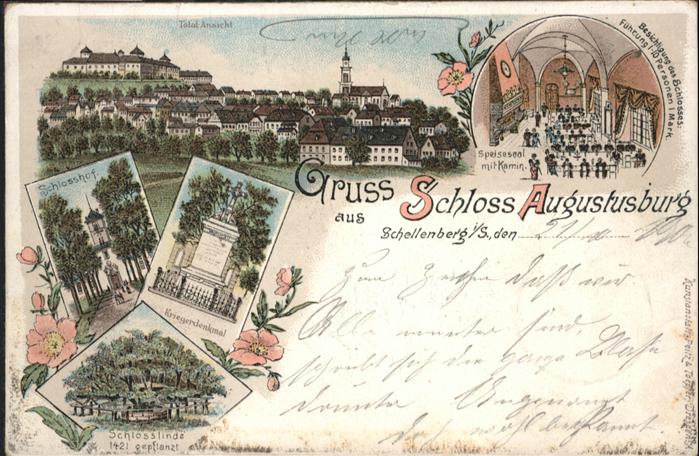 Augustusburg Schellenberg Schlosshof Krieger Denkmal