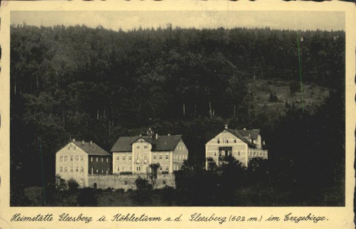 Schneeberg Erzgebirge Heilstätte Gleesberg Köhlerturm  x