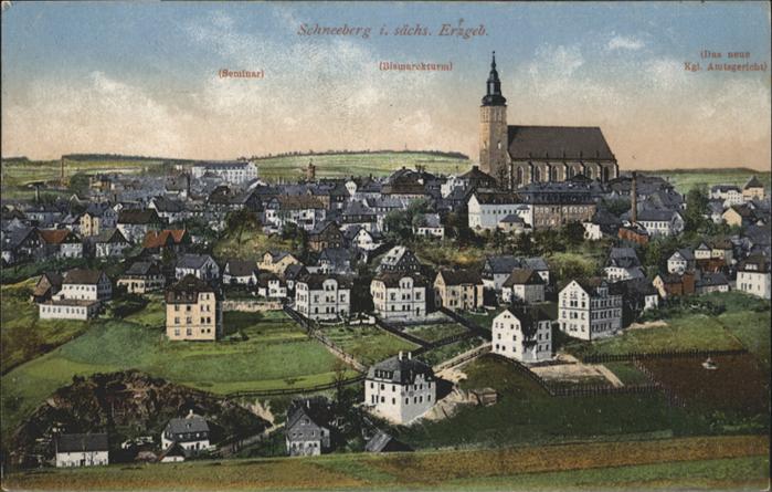 Schneeberg Erzgebirge Seminar Bismarckturm Amtsgericht