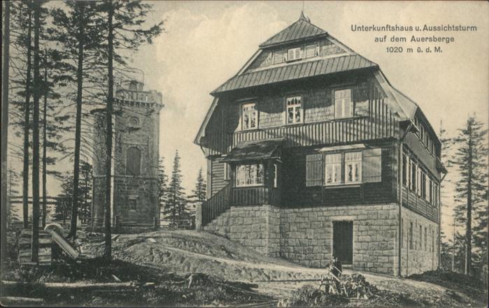 Wildenthal Eibenstock Unterkunfshaus Turm Auersberg