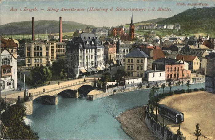 Aue Sachsen König Albert Brücke Erzgebirge Schwarzw