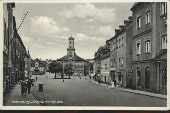 Schneeberg Erzgebirge Marktplatz